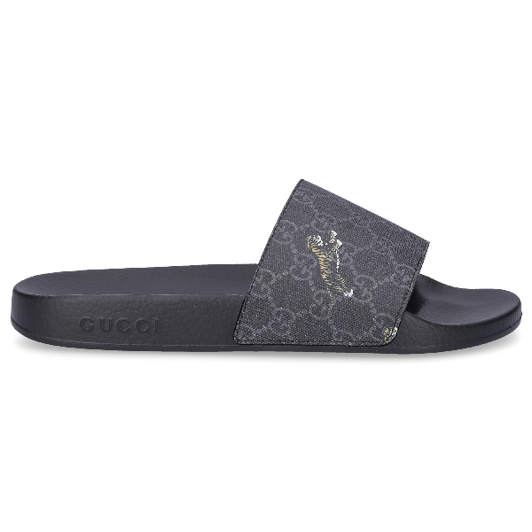 pursuit tiger print slide sandal