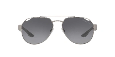 Shop Prada Linea Rossa Man Sunglasses Ps 57us Lifestyle In Polar Grey Gradient