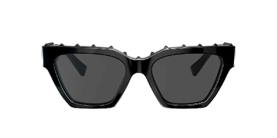 Shop Valentino Woman Sunglass Va4046 In Dark Grey