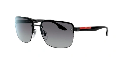 Shop Prada Linea Rossa Man Sunglasses Ps 60us Lifestyle In Grey Gradient