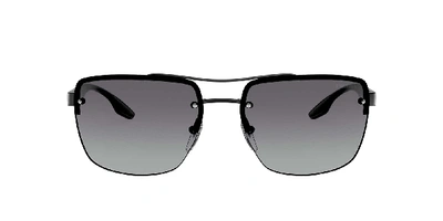 Shop Prada Linea Rossa Man Sunglasses Ps 60us Lifestyle In Grey Gradient