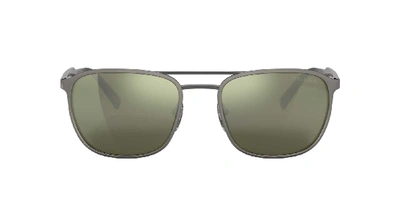 Shop Prada Man Sunglass Pr 75vs Conceptual In Grey Mirror Grey