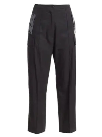 Shop Artica Arbox Cropped Trousers In Black