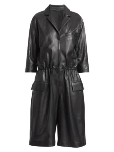 Shop Artica Arbox Leather Jumpsuit In Black