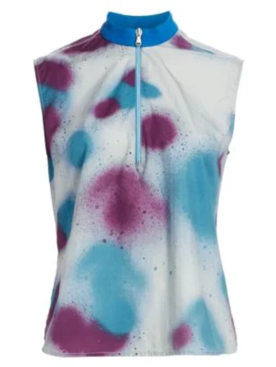 Shop Artica Arbox Splatter Print Sleeveless Top In Spray Grey Violet