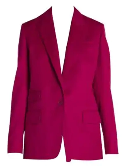 Shop Stella Mccartney Japanese Tailoring Wool Jacket In Purple