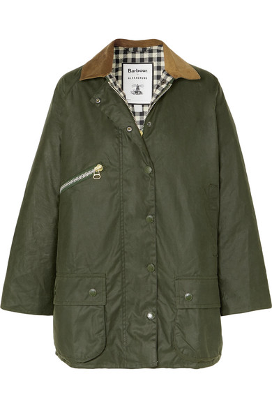 barbour by alexachung edith waxed cotton jacket