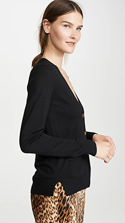 Shop Tory Burch Madeline Cardigan In Black