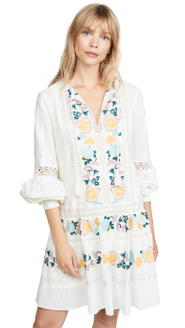 tory burch boho embroidered dress