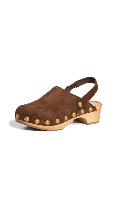 Shop Tory Burch 50mm Blythe Studded Clogs In Arabica