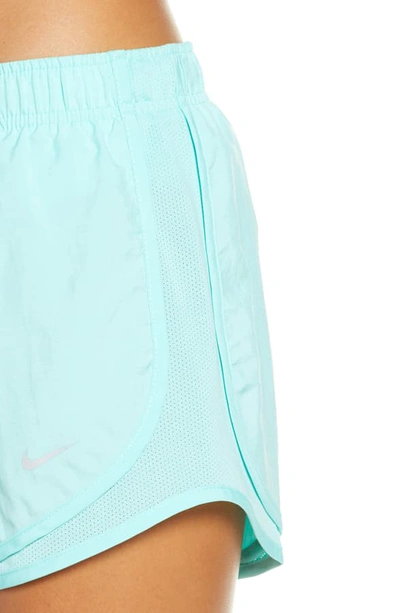 Shop Nike Dry Tempo Running Shorts In Tropical Twist/ Wolf Grey