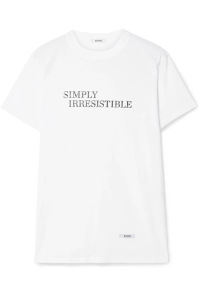 Shop Blouse Simply Irresistible Printed Cotton-jersey T-shirt In White