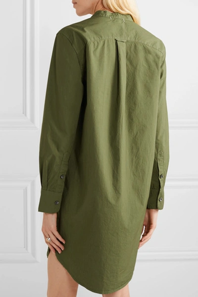 Shop Alex Mill Cotton Mini Dress In Army Green