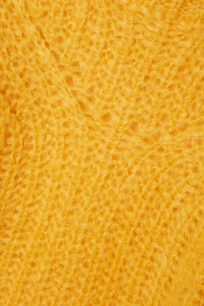 Shop Isabel Marant Inko Mohair-blend Sweater In Mustard