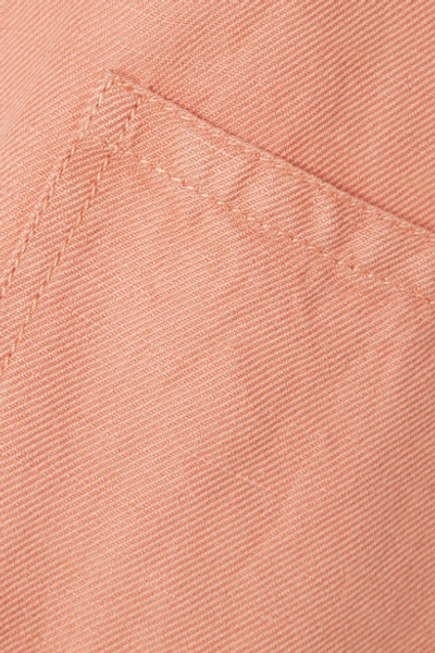 Shop Apiece Apart Azore Cotton And Linen-blend Twill Jumpsuit In Peach