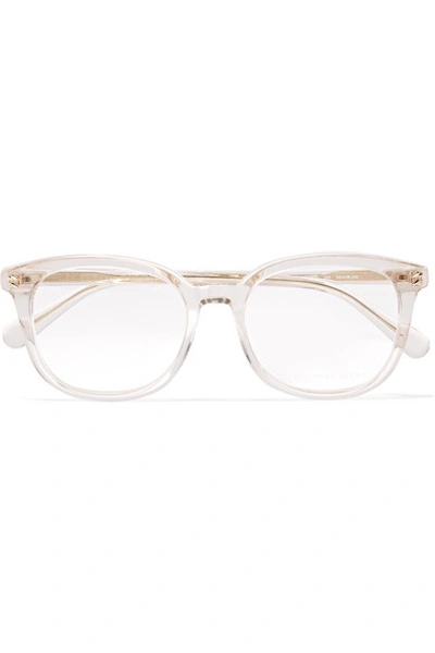 Shop Stella Mccartney Round-frame Bio-acetate Optical Glasses In Clear