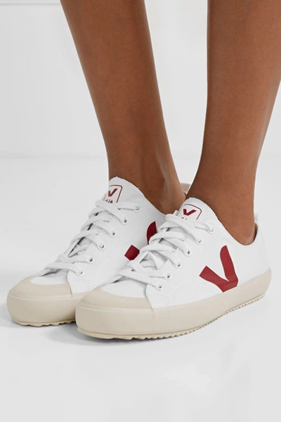 Shop Veja + Net Sustain Nova Organic Cotton-canvas Sneakers