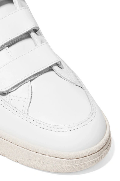 Shop Veja + Net Sustain V-lock Leather Sneakers In White