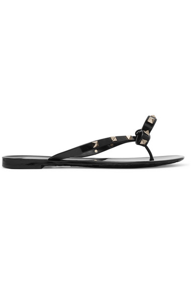 black valentino flip flops