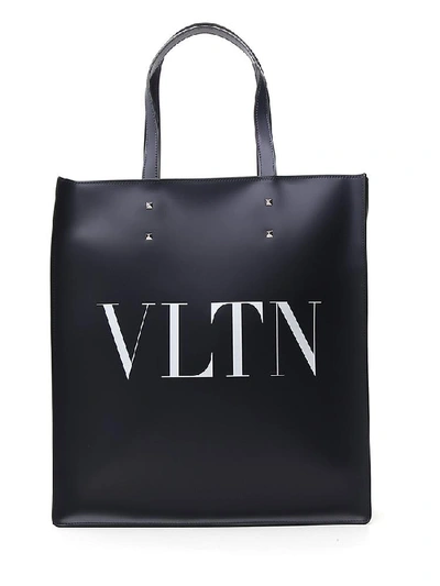 Shop Valentino Garavani Rockstud Vltn Tote Bag In Blue