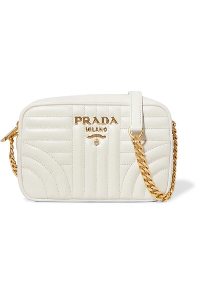 Prada Diagramme Small Quilted Leather Shoulder Bag, $1,100, NET-A-PORTER.COM