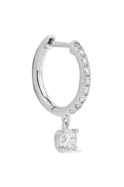 Shop Anita Ko 18-karat White Gold Diamond Hoop Earring