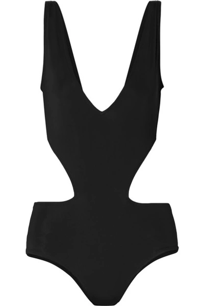 Shop All Sisters Rombus Cutout Swimsuit In Black