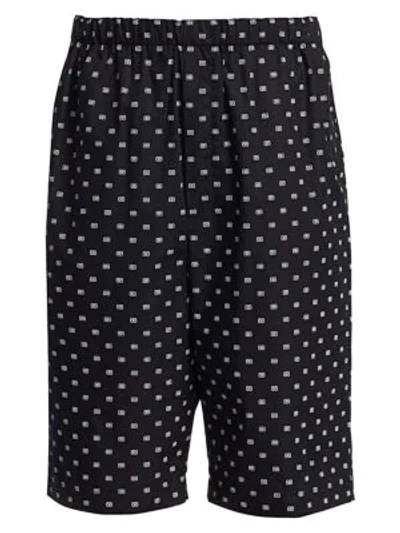 Shop Balenciaga Logo Print Boxer Shorts In Black White