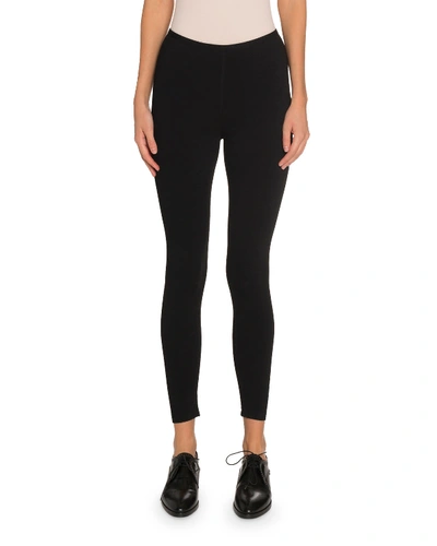 Shop Alaïa Classic Stretch Wool Leggings In Black