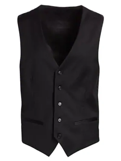 Shop Saks Fifth Avenue Collection Wool Vest In Black