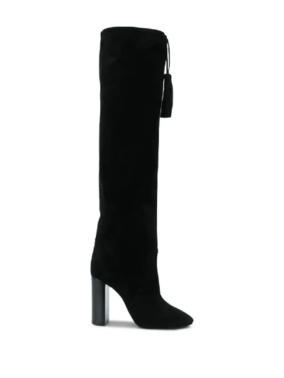 Shop Saint Laurent Meurice Tasseled Boots In Black