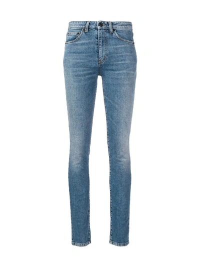 Shop Saint Laurent Skinny Jeans In Blue