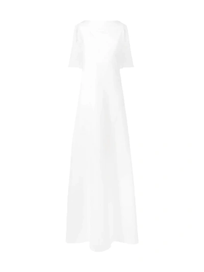 Shop Givenchy Sleeveless Cape Gown In White