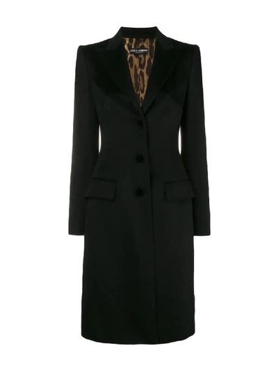 Shop Dolce & Gabbana Single-breasted Coat In Black