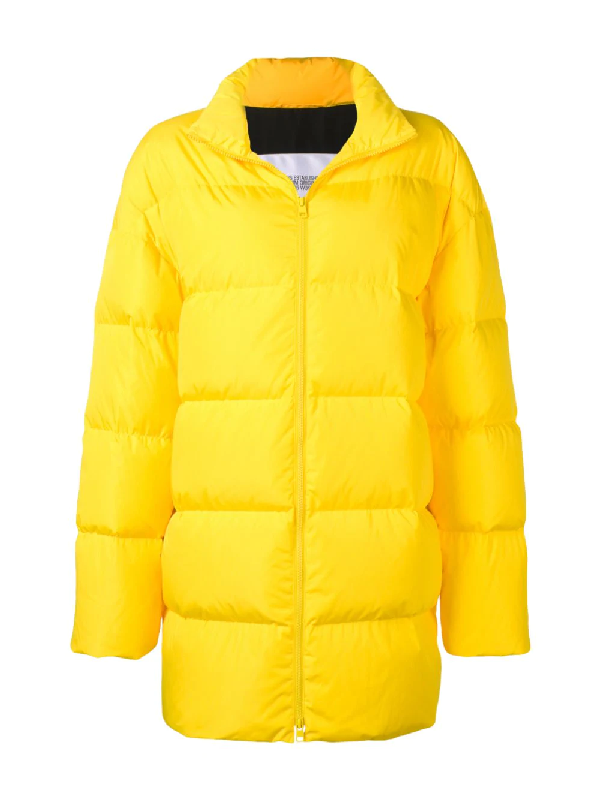calvin klein yellow coat