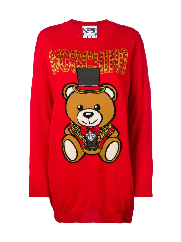 moschino jumper red