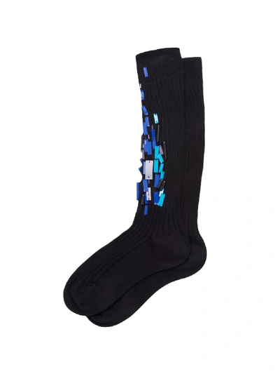 Shop Prada Lisle Socks In Black