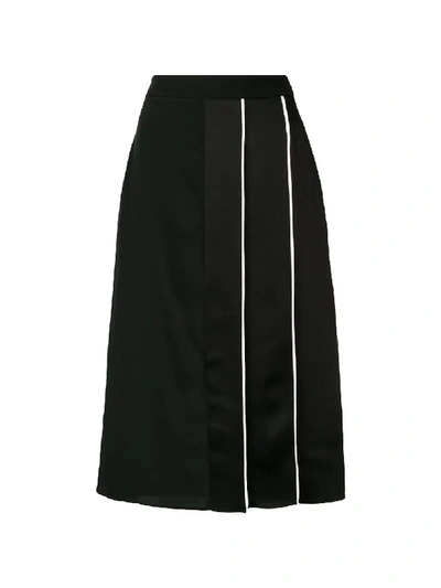 Shop Givenchy Panelled Midi Skirt In Black
