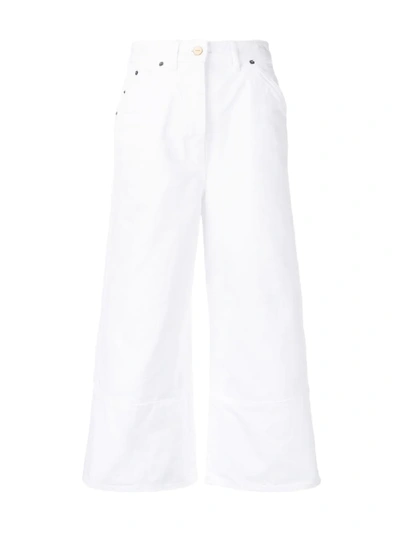 Shop Jacquemus Prago Cropped Jeans In White