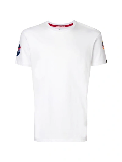 Shop Alpha Industries Flag Patch T-shirt In White