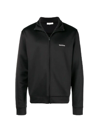 Shop Valentino Zip Front Sports Jacket In Black
