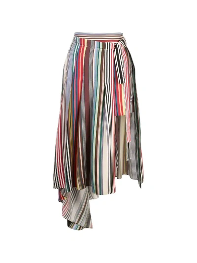 Shop Monse Rainbow Apron Shorts In Multicolour
