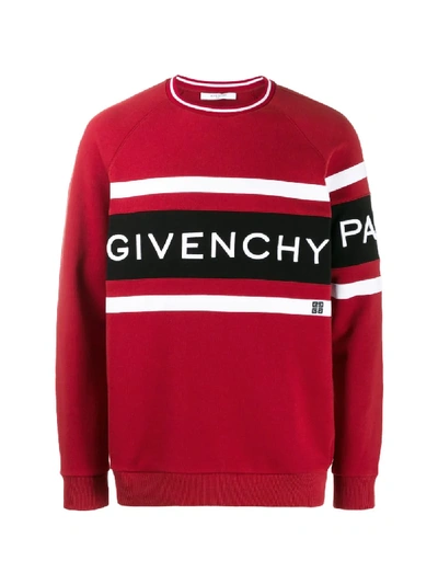 Shop Givenchy Embroidered 4g Logo Sweatshirt In Red