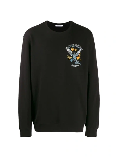 Shop Givenchy Freedom Print Sweatshirt In Black