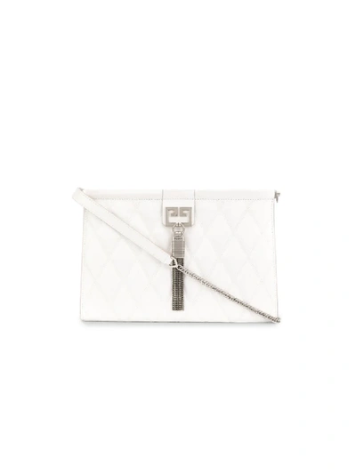 Shop Givenchy Gv3 Tassel Shoulder Bag In White