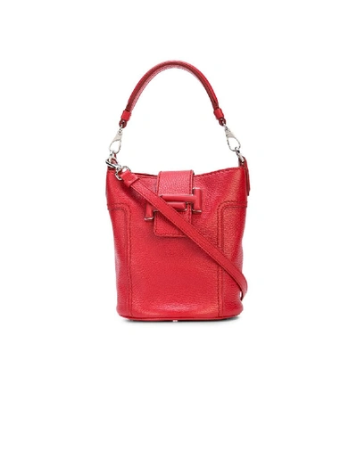 Shop Tod's Bucket Tote Bag In Red