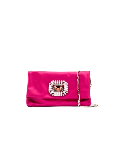 Shop Jimmy Choo Titania Clutch Bag In Pink