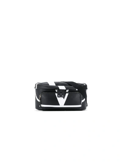 Shop Valentino Garavani Go Logo Belt Bag In Black