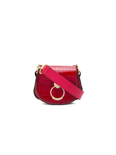 Shop Chloé Tess Cross Body Bag In Red