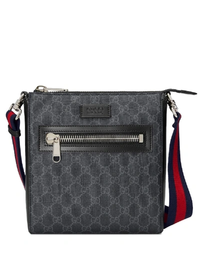 Shop Gucci Gg Supreme Small Messenger Bag In Black